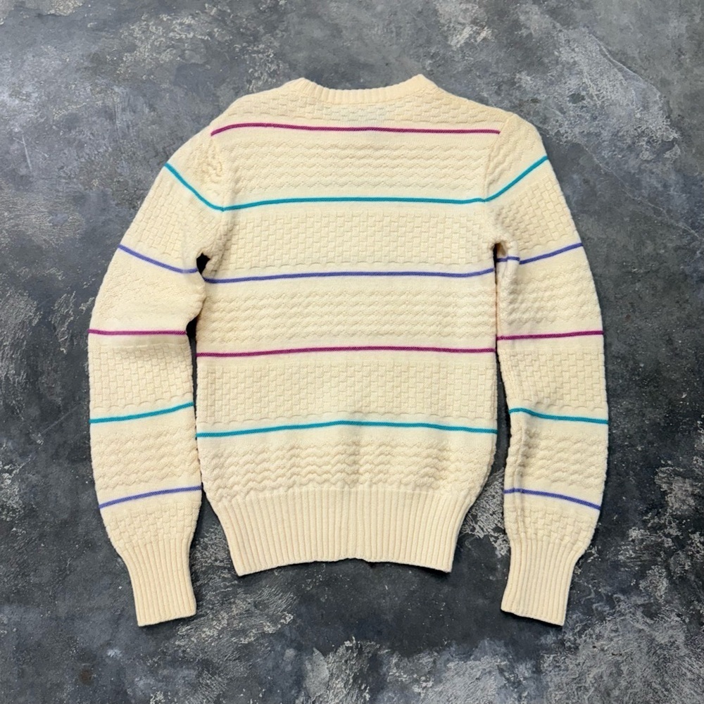 Slalom Fine Wool Textured Stripe Sweater - Picture 4 of 8